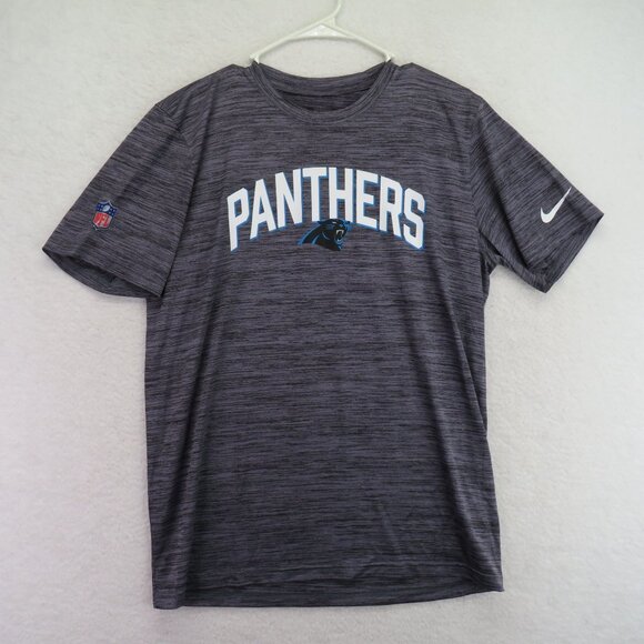 Nike Panthers Shirt Mens Size Medium NFL Football Dri Fit Tee Shirt Heather Gray - Picture 1 of 10